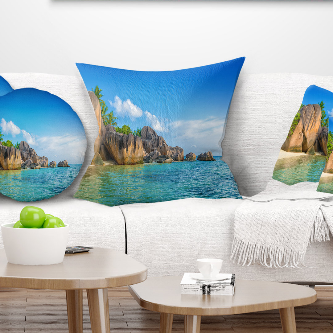 Design Art Seascape Fantastic Seychelles Seashore Pillow Wayfair