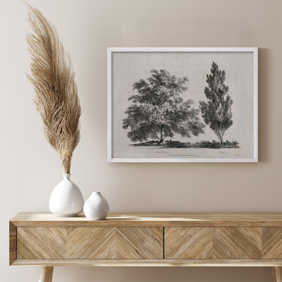 "Gray Trees Vintage Rustic Artwork, impressions encadrées, affiches, petit art mural de salle de bain"