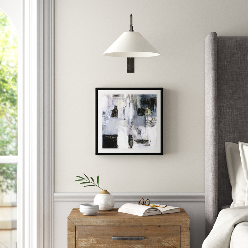 " Cinder Composition II " Painting Print, Black Framed, 17.5" H x 17.5" W x 1.5" D