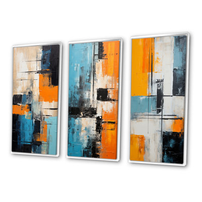 Abstrait minimaliste décolorés Colorfields - ensemble de 3 peintures abstraites