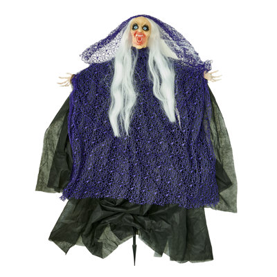47" Halloween Light Up Witch on Stake