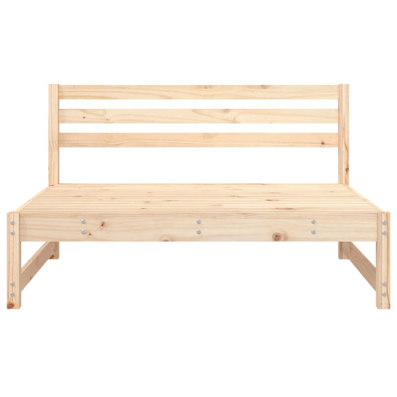 Ophelia & Co. Patio Middle Sofas 2 Pcs 47.2"X31.5" Solid Wood Pine (Set of 2)
