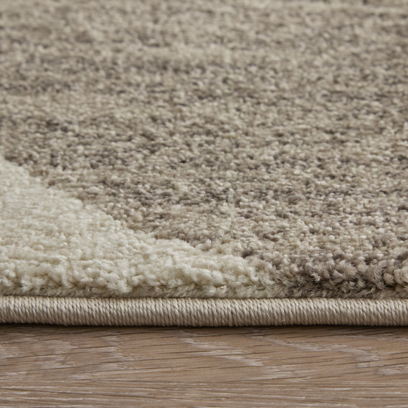 Tapis ivoire / brun / bleu Roy, Rectangle 6 pi 4 po x 9 pi 2 po