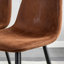 Chaise de salle à manger ergonomique rembourrée avec pieds en métal, ensemble de 6-834591110