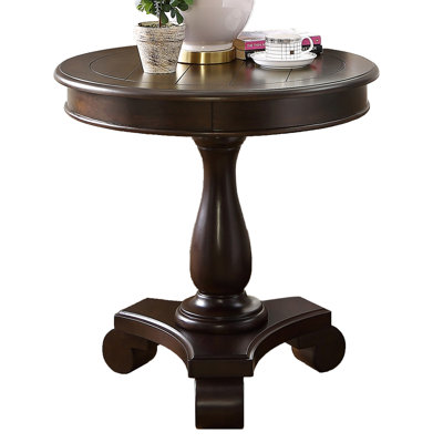 Wood End Table - 26" X 26.5", Graceful Design Classic Side 26.5" High, Build