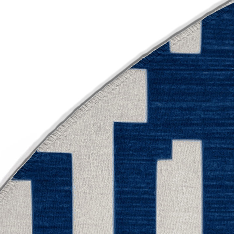 Tapis gris intérieur et extérieur Trellis, Rond 5 pi