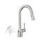 Robinet de cuisine à poignée simple Moen Adler MotionSense Wave avec technologie Power Clean-73325977
