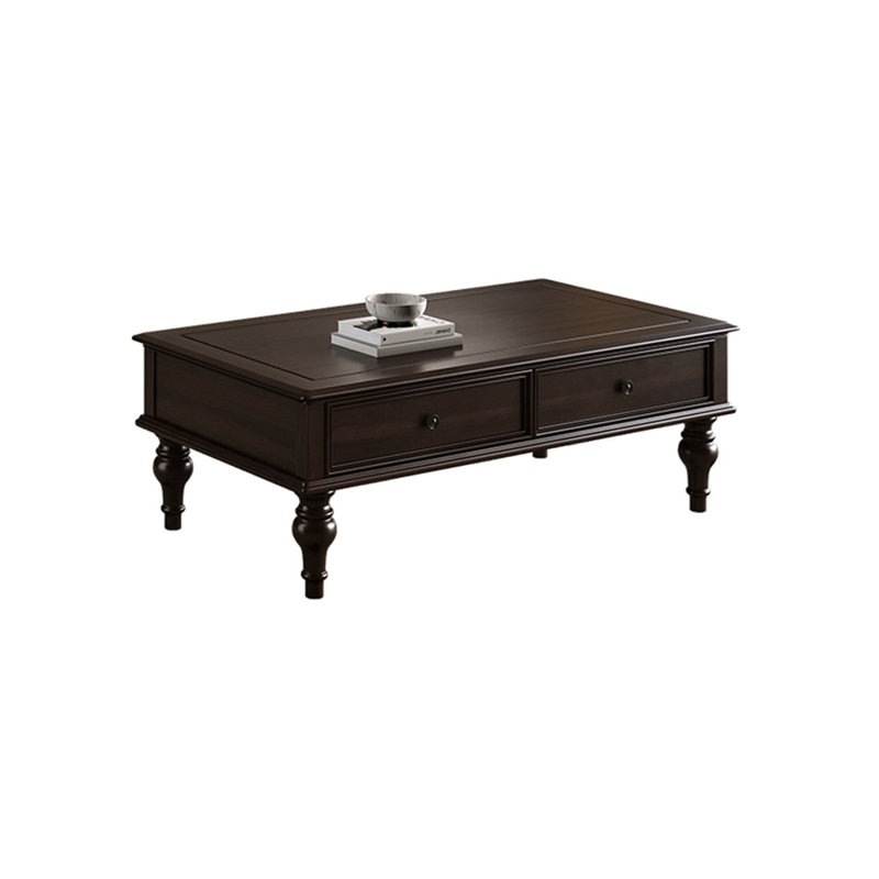 Table basse European Country Retro, Noyer foncé