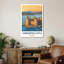Caernarfon Castle, Wales - Romantic Travel Poster of the Historic Coastal Fortress. Giclee Print on Wrapped Canvas. Wall Art, Home Decor - Castles & Palaces, Wales 1 Piece Wrapped Canvas Wall Art-1629601372