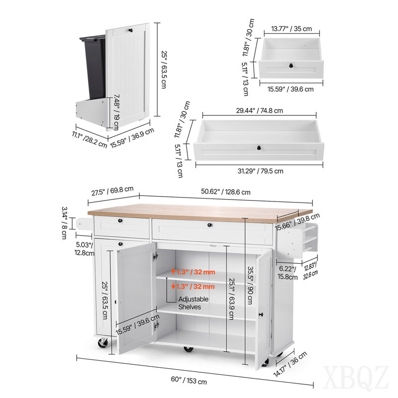 Table de rangement 60 po