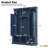 ON-TREND Modern All-In-One Hall Tree With Adjustable Shelves, Classic Arched Farmhouse Storage Bench With Dual Side Cabinets, Elegant Entryway Organizer With 7 Hooks For Mudroom, Hallway, Blue-1012820711
