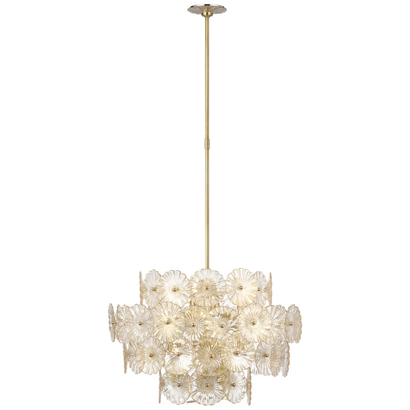 Julie Neill Gianna 24" Chandelie, Gold, Hand-Rubbed Antique Brass
