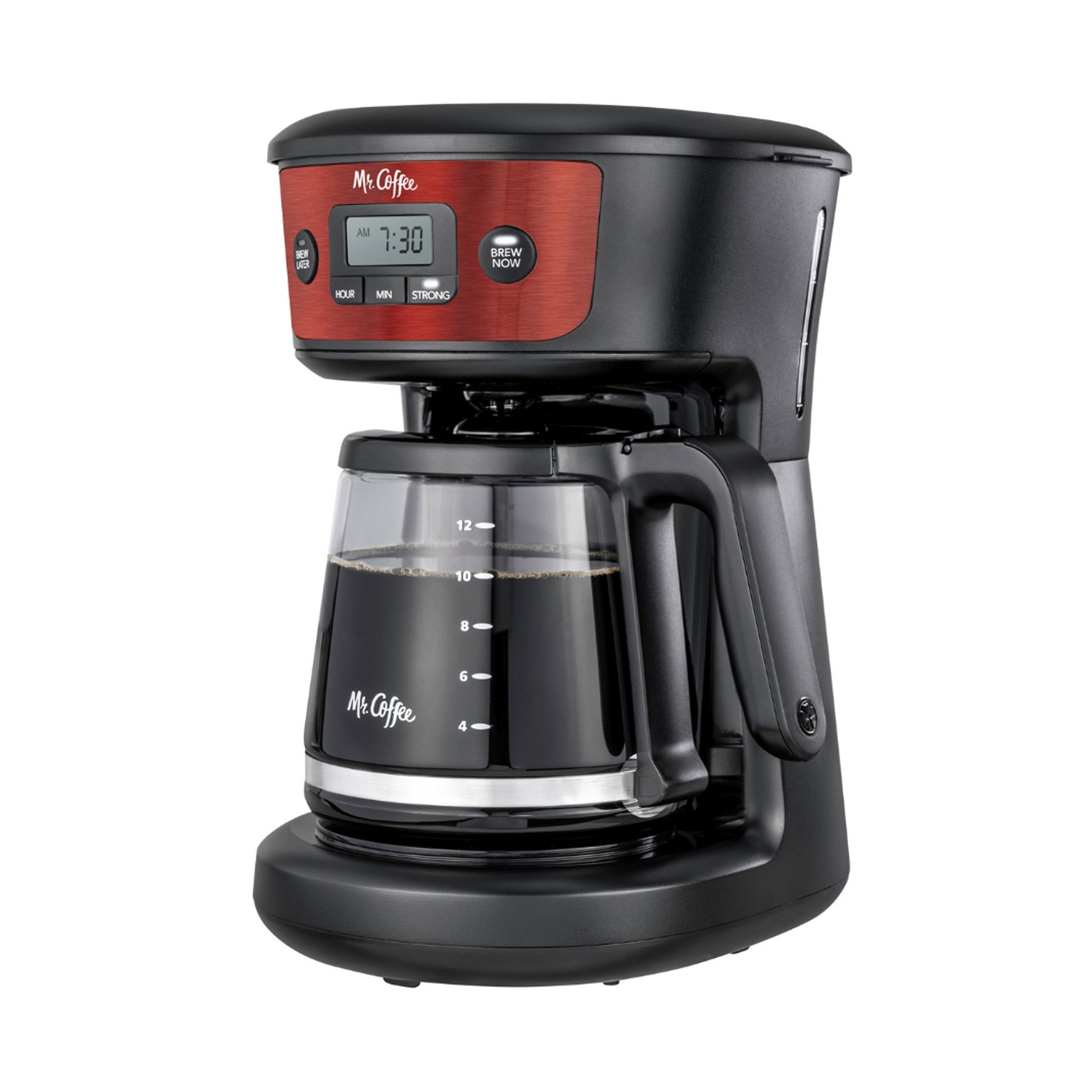 Mr. Coffee 12-Cup Programmable Coffeemaker, Strong Brew Selector