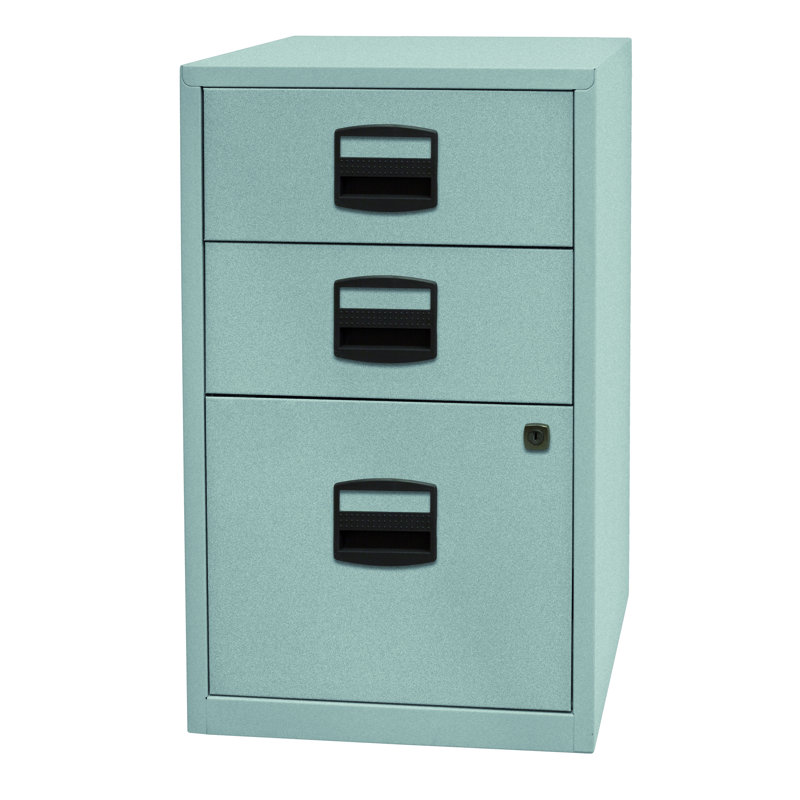 41.3cm Wide 3 -Drawer File Cabinet, Matt brushed nickel