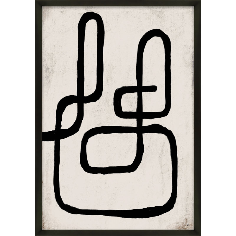 Linework 1 by StudioM, Black Framed Paper, 30" H x 21" W x 1.25" D