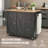 Kitchen Island Cart Rolling Storage Cabinet On Wheel With Drawer & Shelves-699032051