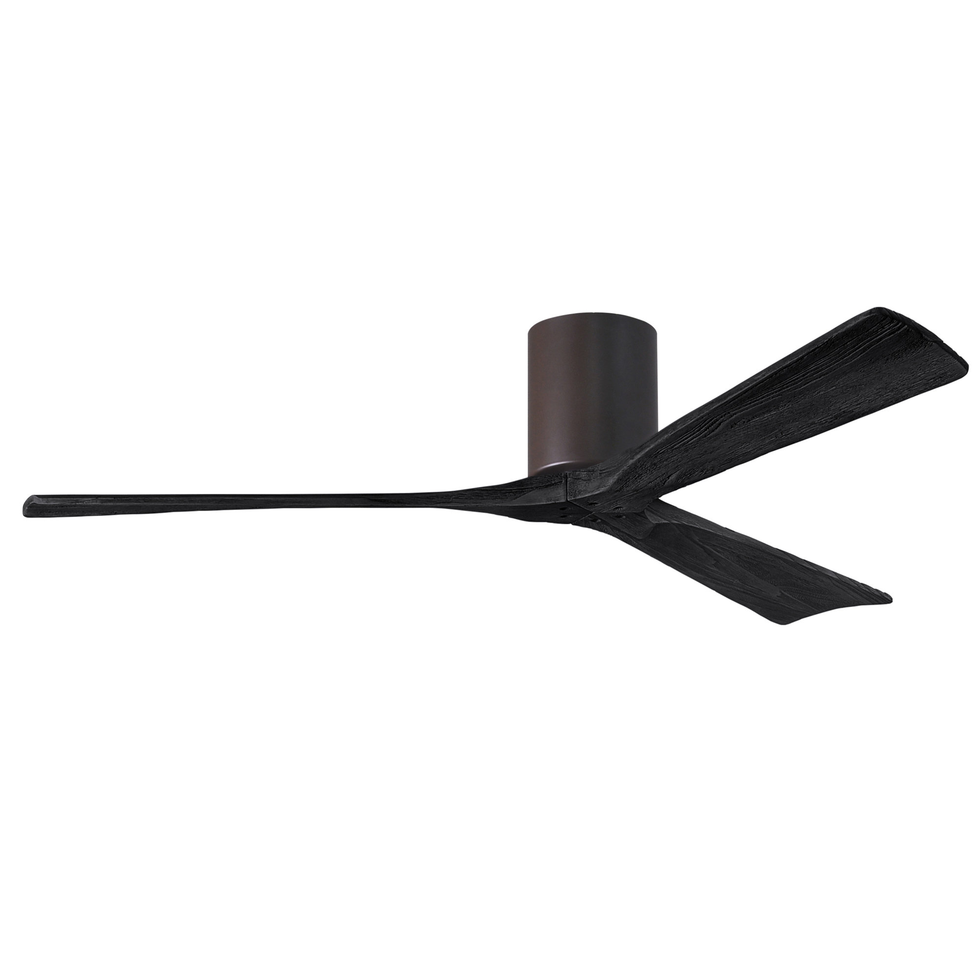 Olivier 3 Blade Ceiling Fan, Textured Bronze, 60", Matte Black