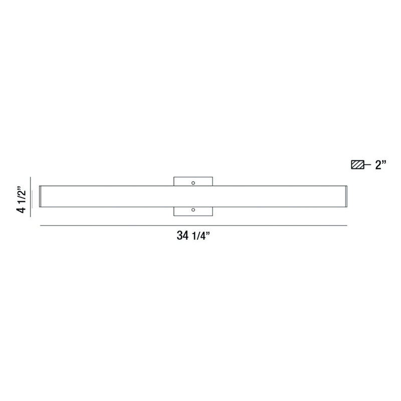 LED Flush Mounted Sconce, Black