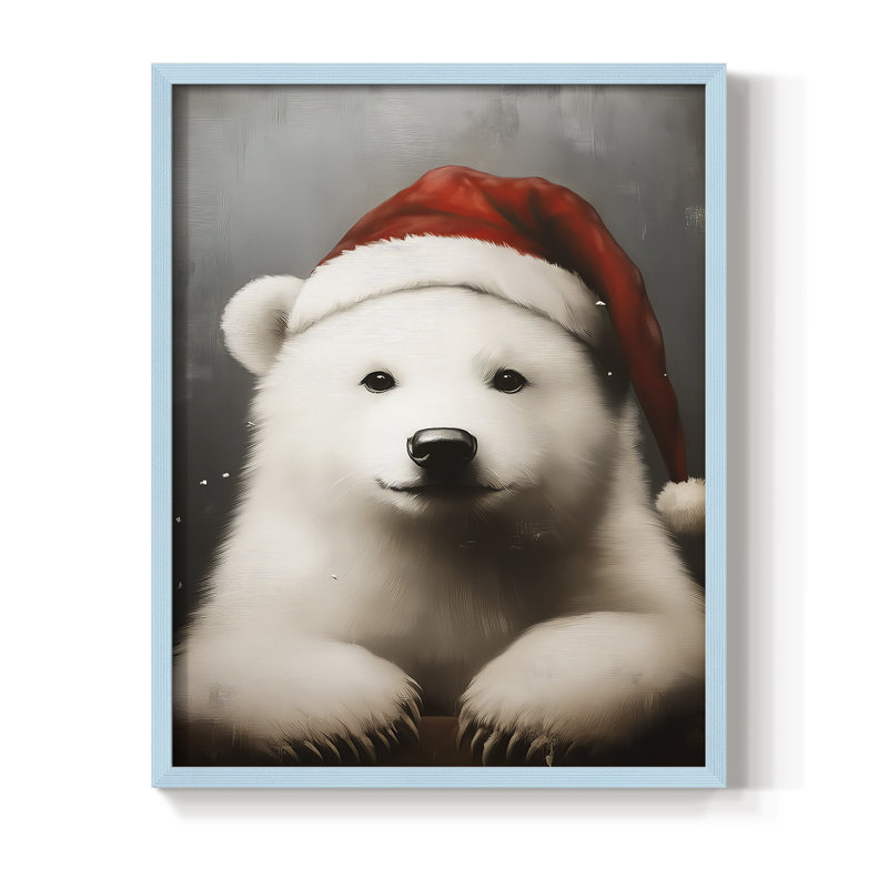 «Christmas Holiday Art», série 2-XC III, reproduction encadrée - bois massif, H 11 po x l 9 po, Bleu