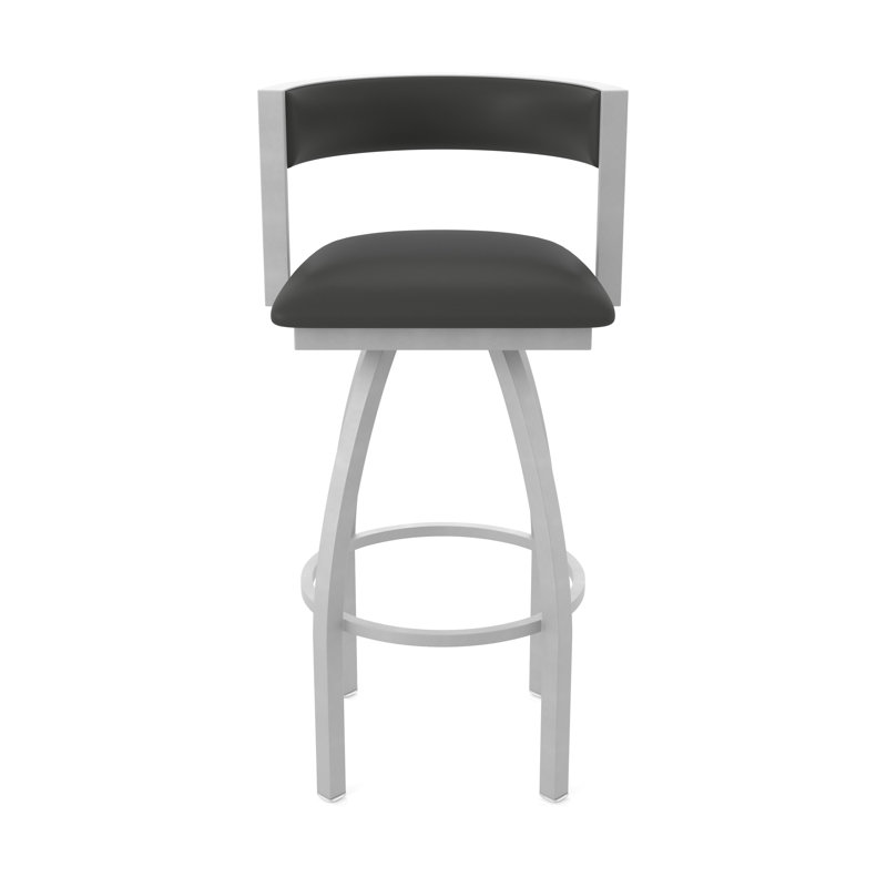 Tabouret Artémis, Nickel anodisé, Tabouret de bar (siège d'une hauteur de 36 po), Vinyle - fer Canter