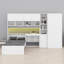 Space-Saving Wooden Platform Bed with Desk, Wardrobe, Drawers and Storage Shelves-424189119
