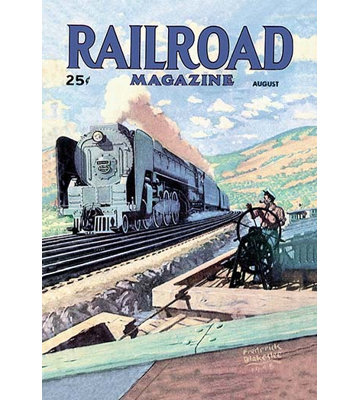 « ferr magazine : the mighty ferroviaire, 1945 », affiche rétro