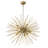 9-Light Gold Sputnik Chandelier 28"