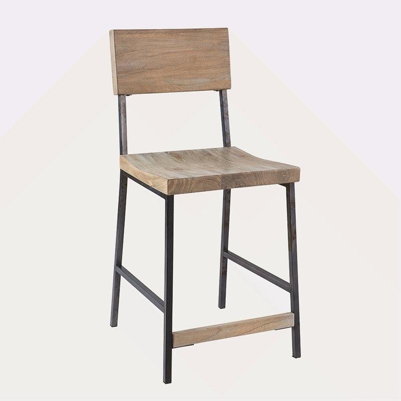 Tabouret de comptoir, Naturel/noir