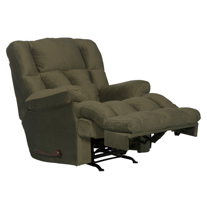 Hults Upholstered Recliner, Green, Rocker, Manual