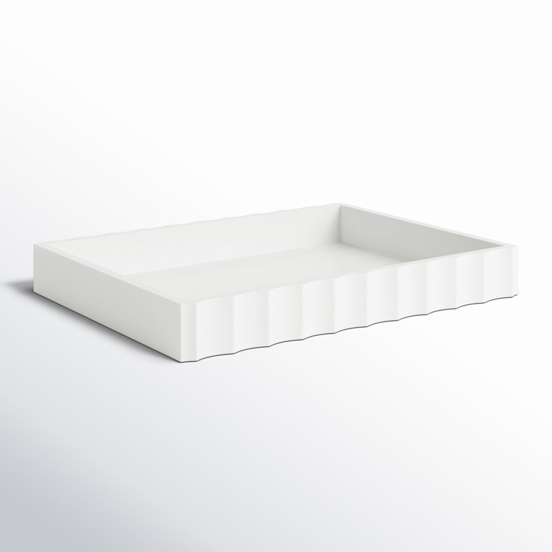 Plateau de service rectangulaire Cardella, Blanc