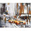 Ensemble de 4 napperons en polyester tressé - décor abstrait Citystreet