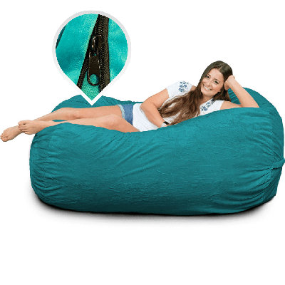  | Housse de remplacement pour fauteuil à billes 5,5 pi | Lavable amovible | Housse seulement