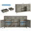 57.9" Sideboard With 3 Drawers, Adjustable Shelf-1534469009
