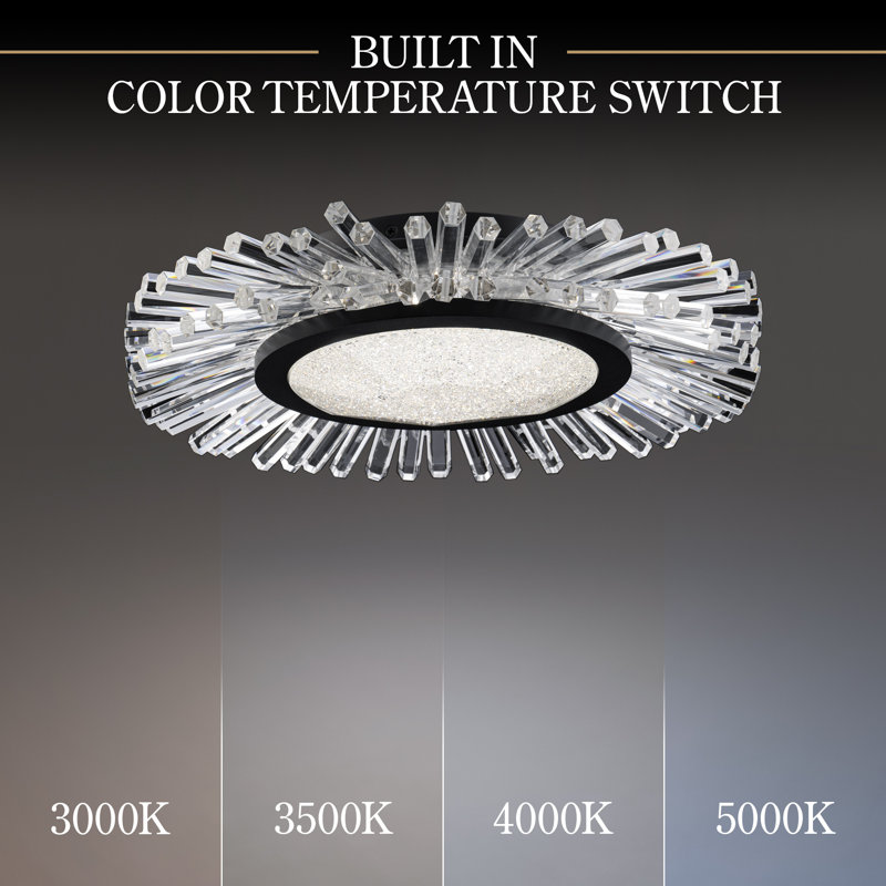 Benediction 1 - Light LED Flush Mount, Black