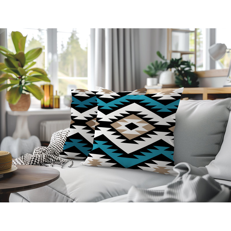 Coussin intérieur / extérieur Seka, 18x18, Turquoise