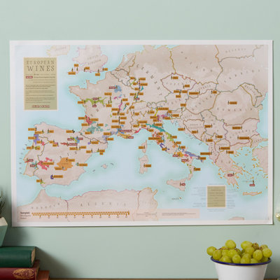 Scratch Off European Wine - No Frame Print
