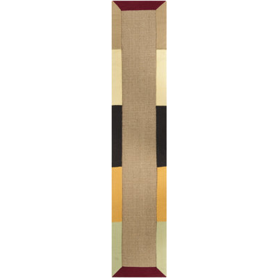 Eastwood Authentic Hand-Woven Handmade Jute & Sisal Muted Lime & Yellow Border Area Rug