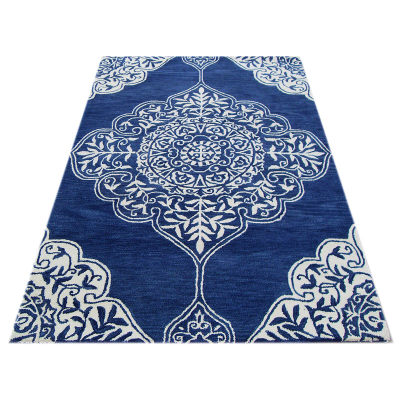 Kirman Damask Hand Woven Area Rug, Rectangle 153 x 244cm