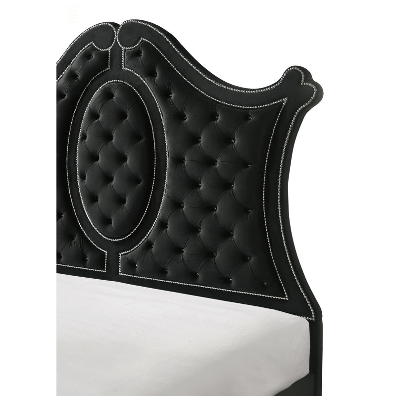 Tête de lit capitonnée 1Pc, Noir, Très grand