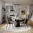 Vera Modern Round Dining Table with Lazy Susan for 4-6, Sintered Stone Tabletop, Solid Pedestal Carbon Steel Base Pre-Assembly-101644232-101644225-101644226