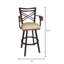 Swivel Upholstered Counter Stool with Metal Frame-183652397