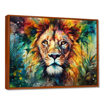 Colorful Lion Portrait I - Lion Wall Art Decor