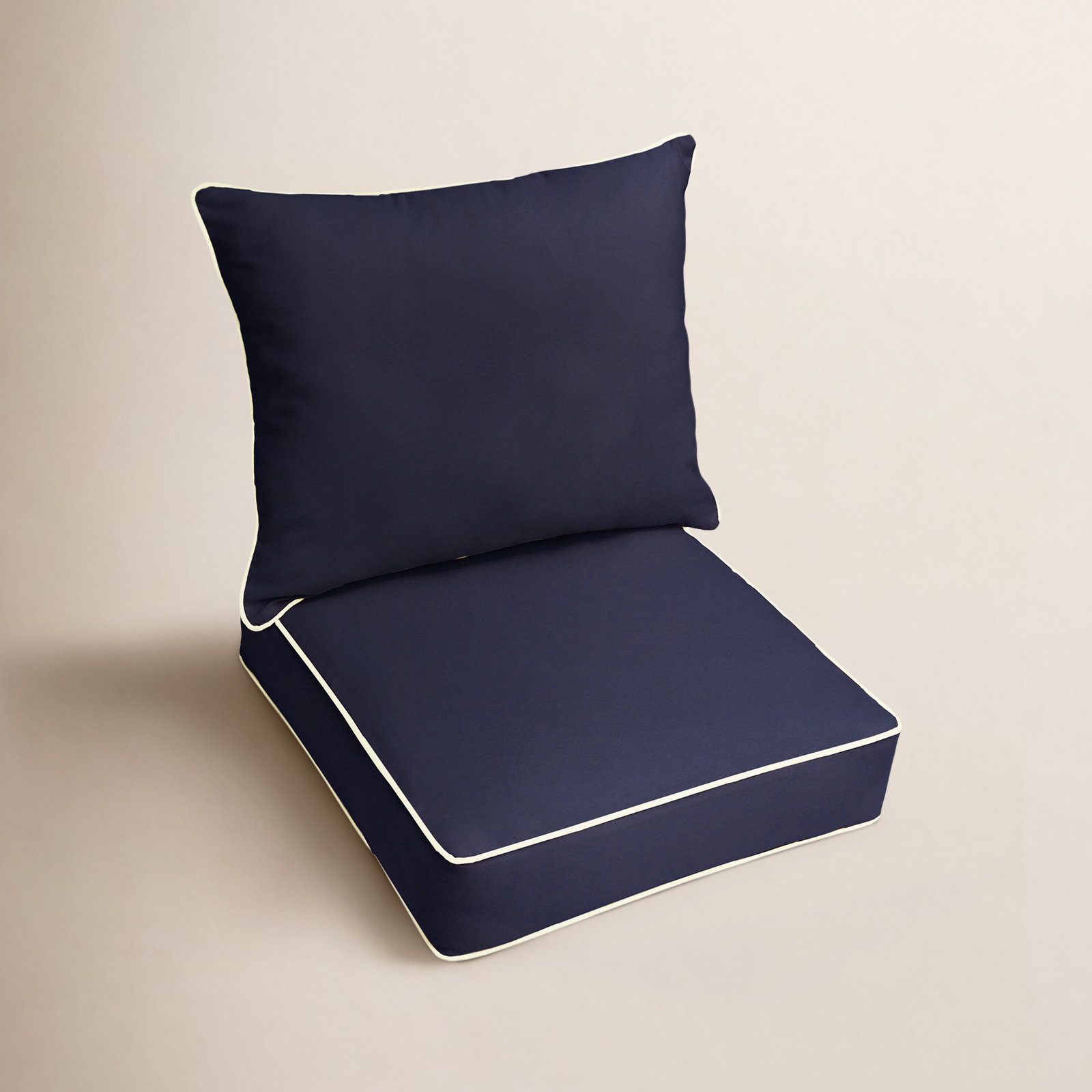 Warrick Sunbrella Outdoor Lounge Chair, Canvas Navy Sunbrella® Canvas, 5" H x 23" W x 25" D