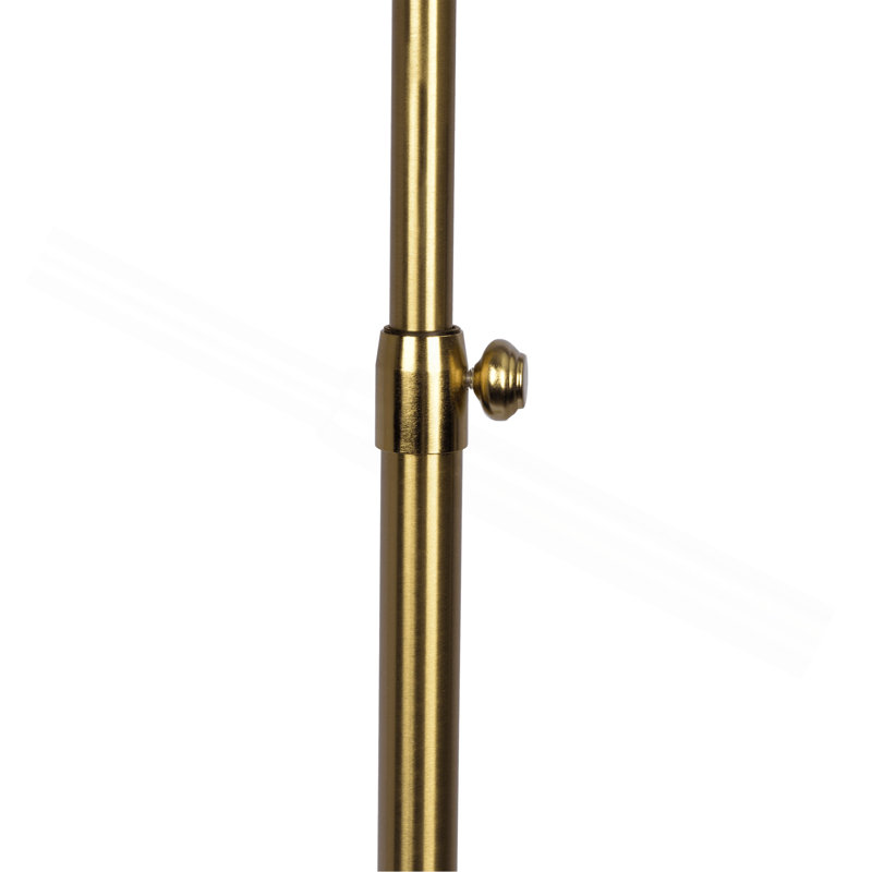 Verve Brassed Gold Floor Lamp With On/Off Switch Adjustable Led Round Base