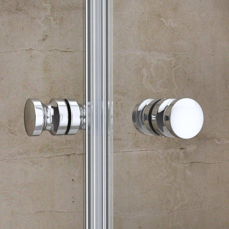  700x1900mm(WxH) Frameless Bifolding Shower Door - wide Entry Space - 6mm Tempered Glass, 90 Cm
