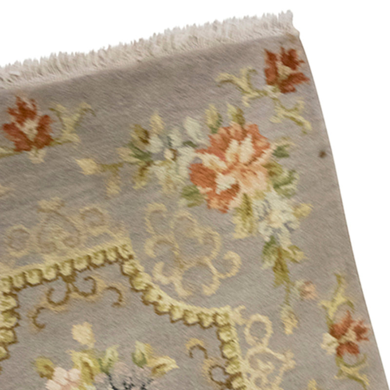 Handmade Silk and Wool Area Rug
