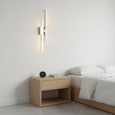 Keyli 2-Light LED Vanity Light Bathroom Bath Bar Linear Wall Sconce Dimmable