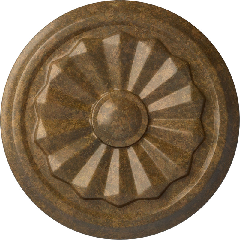 Médaillon de plafond Endurathane Olivia, 7 7/8 po x P 1 1/8 po (convient aux auvents jusqu'à 3 1/2 po), Bronze huilé