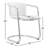 Higbee Upholstered Dining Chair with Chrome Frame