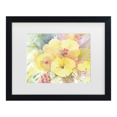 Sheila Golden Trio, art encadré jaune mat